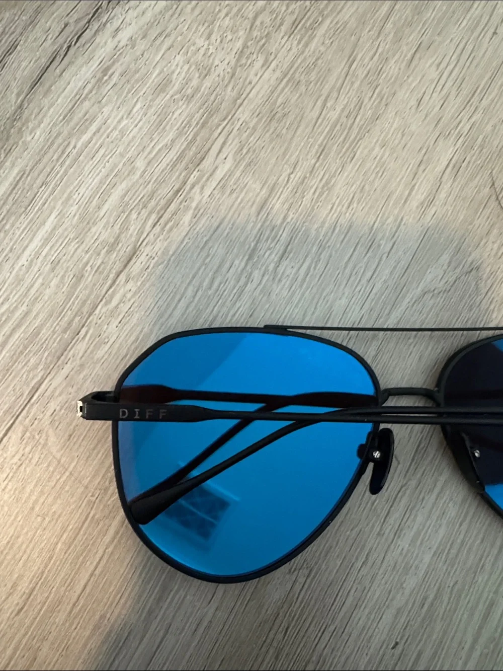Kids Blue Mirrored Aviator Sunglasses